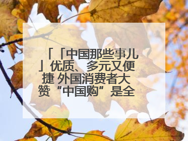 「中国那些事儿」优质、多元又便捷 外国消费者大赞“中国购”是全新体验！