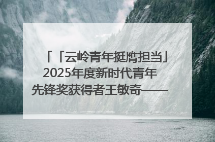 「云岭青年挺膺担当」2025年度新时代青年先锋奖获得者王敏奇——澜沧江上好渔人