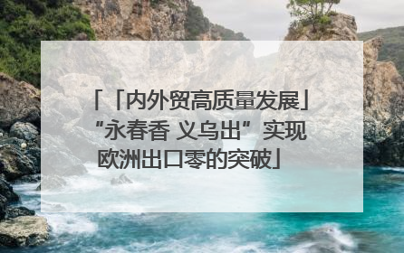 「内外贸高质量发展」“永春香 义乌出”实现欧洲出口零的突破