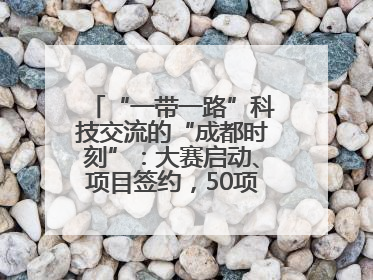 “一带一路”科技交流的“成都时刻”：大赛启动、项目签约，50项“成都造”黑科技吸引多国客商
