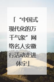 “中国式现代化的万千气象”网络名人安徽行活动走进休宁