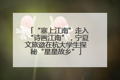 “塞上江南”走入“诗画江南”，宁夏文旅邀在杭大学生探秘“星星故乡”