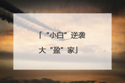 “小白”逆袭大“盈”家