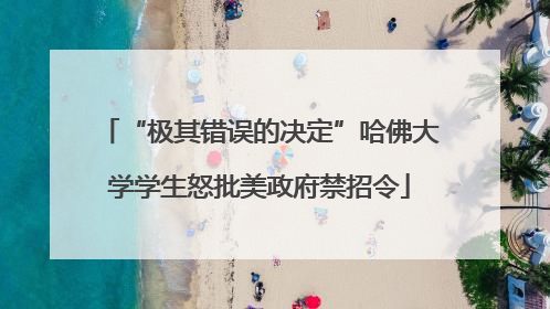 “极其错误的决定”哈佛大学学生怒批美政府禁招令