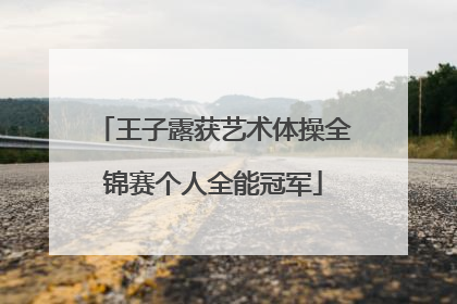 王子露获艺术体操全锦赛个人全能冠军