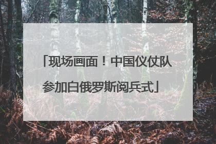 现场画面！中国仪仗队参加白俄罗斯阅兵式
