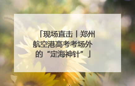 现场直击丨郑州航空港高考考场外的“定海神针”