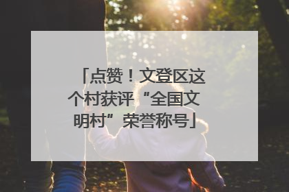 点赞！文登区这个村获评“全国文明村”荣誉称号