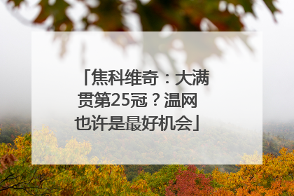 焦科维奇：大满贯第25冠？温网也许是最好机会