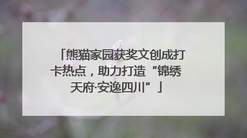 熊猫家园获奖文创成打卡热点，助力打造“锦绣天府·安逸四川”