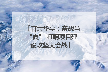 甘肃华亭：奋战当“夏” 打响项目建设攻坚大会战