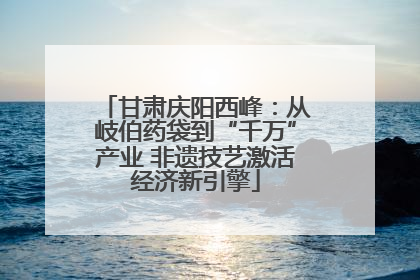 甘肃庆阳西峰：从岐伯药袋到“千万”产业 非遗技艺激活经济新引擎