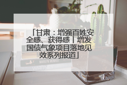 甘肃：增强百姓安全感、获得感丨增发国债气象项目落地见效系列报道
