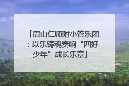 眉山仁师附小管乐团：以乐铸魂奏响“四好少年”成长乐章