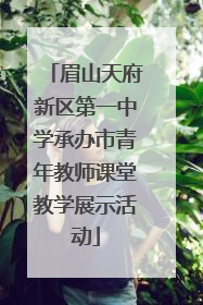 眉山天府新区第一中学承办市青年教师课堂教学展示活动