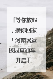 等你放假，接你回家！河南暑运校园直通车开启