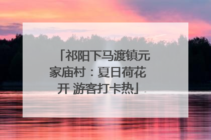 祁阳下马渡镇元家庙村：夏日荷花开 游客打卡热