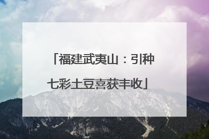 福建武夷山：引种七彩土豆喜获丰收