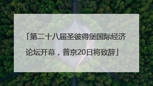 第二十八届圣彼得堡国际经济论坛开幕，普京20日将致辞