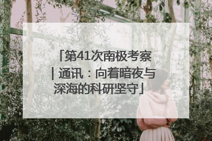 第41次南极考察｜通讯：向着暗夜与深海的科研坚守
