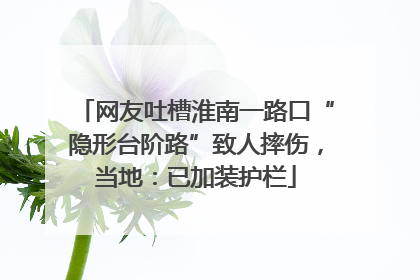 网友吐槽淮南一路口“隐形台阶路”致人摔伤，当地：已加装护栏