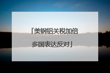 美钢铝关税加倍 多国表达反对