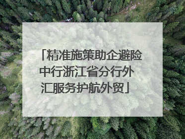精准施策助企避险 中行浙江省分行外汇服务护航外贸