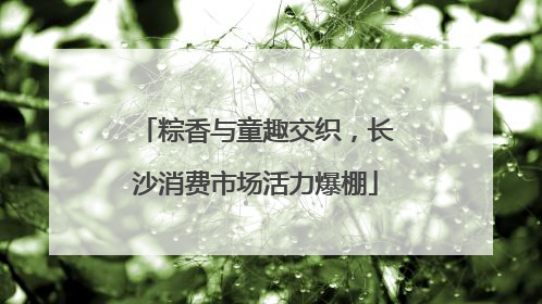 粽香与童趣交织，长沙消费市场活力爆棚