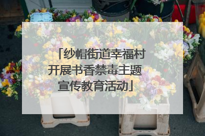 纱帽街道幸福村开展书香禁毒主题宣传教育活动