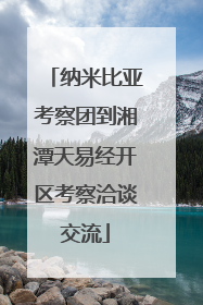 纳米比亚考察团到湘潭天易经开区考察洽谈交流