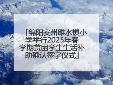 绵阳安州雎水镇小学举行2025年春学期贫困学生生活补助确认签字仪式