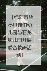 绵阳市盐亭县岐伯幼儿园与石龙幼儿园开展联合教研活动