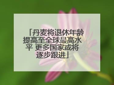 丹麦将退休年龄提高至全球最高水平 更多国家或将逐步跟进