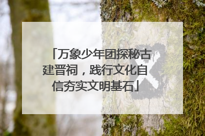 万象少年团探秘古建晋祠，践行文化自信夯实文明基石