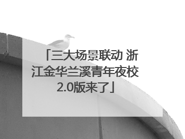 三大场景联动 浙江金华兰溪青年夜校2.0版来了