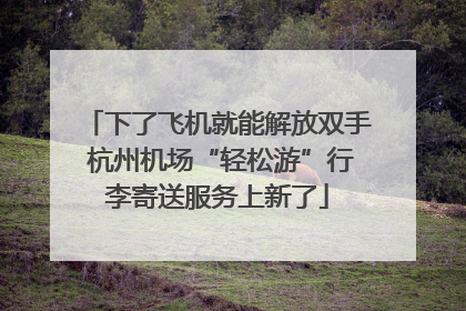 下了飞机就能解放双手 杭州机场“轻松游”行李寄送服务上新了