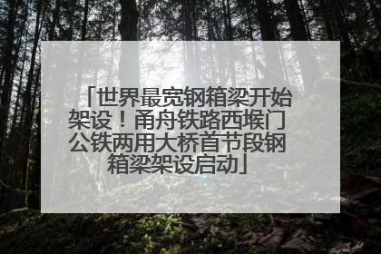世界最宽钢箱梁开始架设！甬舟铁路西堠门公铁两用大桥首节段钢箱梁架设启动
