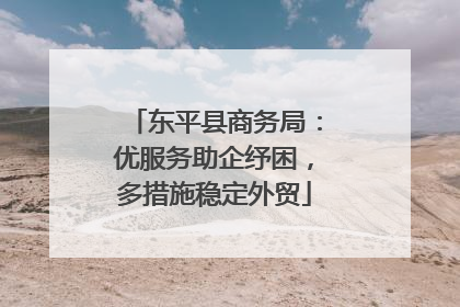 东平县商务局：优服务助企纾困，多措施稳定外贸