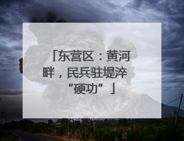 东营区：黄河畔，民兵驻堤淬“硬功”