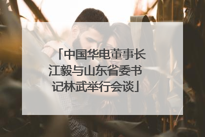中国华电董事长江毅与山东省委书记林武举行会谈