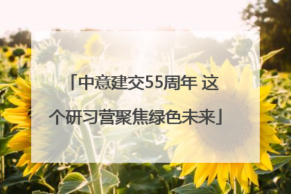 中意建交55周年 这个研习营聚焦绿色未来