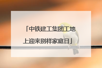 中铁建工集团工地上迎来别样家庭日