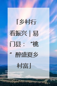 乡村行 看振兴｜易门县：“桃”醉盛夏乡村富