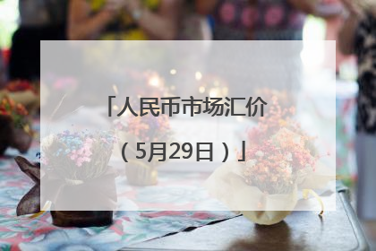 人民币市场汇价（5月29日）