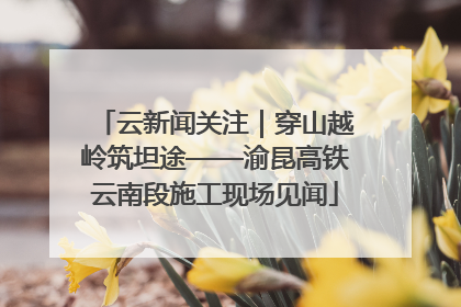 云新闻关注｜穿山越岭筑坦途——渝昆高铁云南段施工现场见闻