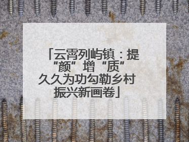 云霄列屿镇：提“颜”增“质” 久久为功勾勒乡村振兴新画卷