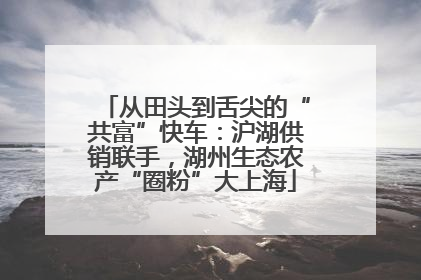 从田头到舌尖的“共富”快车：沪湖供销联手，湖州生态农产“圈粉”大上海
