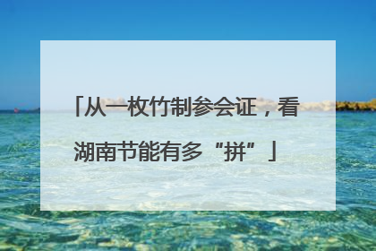 从一枚竹制参会证，看湖南节能有多“拼”