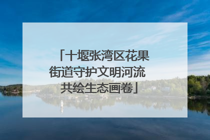 十堰张湾区花果街道守护文明河流 共绘生态画卷