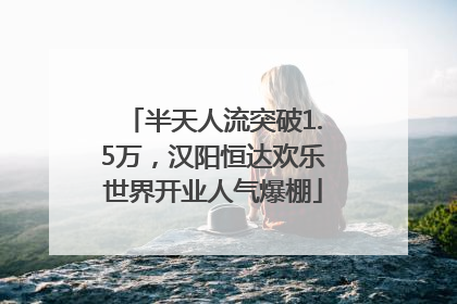 半天人流突破1.5万，汉阳恒达欢乐世界开业人气爆棚